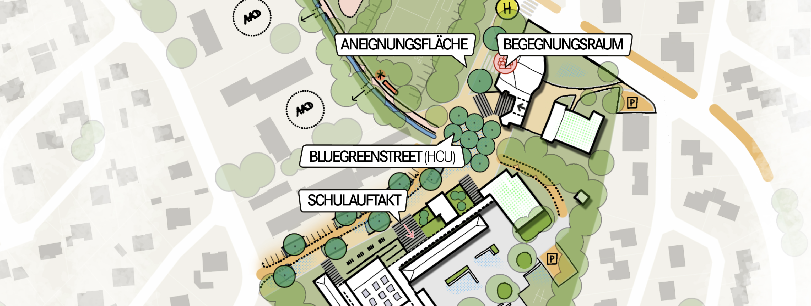 Planungsvariante für den Generationenpark Lahrfeld