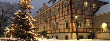 Gut Rödinghausen zur Weihnachtszeit.