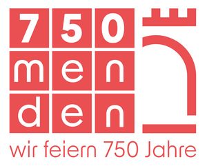 Logo zum Stadtjubiläum 750 Jahre Menden (Sauerland)