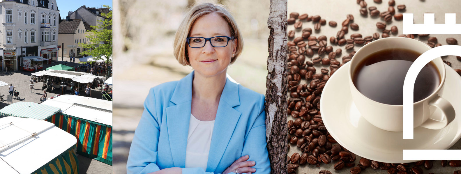 Auf einen Kaffee mit der Bürgermeisterin - Wochenmarkt in der Mendener Innenstadt