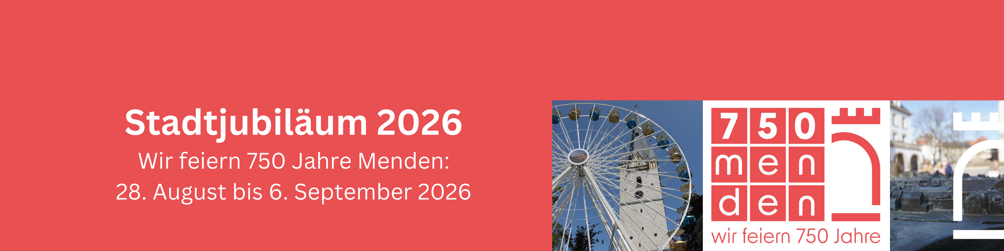 750 Jahre Menden - Informationen zum geplanten Stadtjubiläum