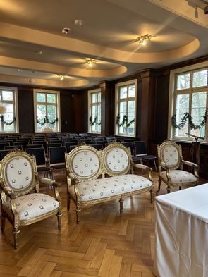 Kaminsaal von Gut Rödinghausen als Trauort