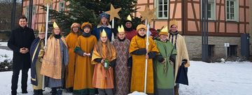 Die Sternsinger auf Gut Rödinghausen.