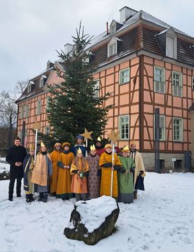 Die Sternsinger auf Gut Rödinghausen.