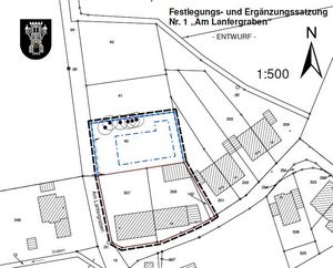 Planausschnit zur Ergänzungssatzung Am Lanfergraben