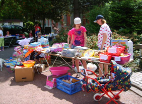 Kindertrödel in der Innenstadt