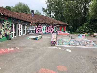 Skate- und Sprühfläche am Treff Bösperde