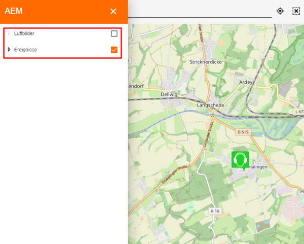AEM Kartendarstellung