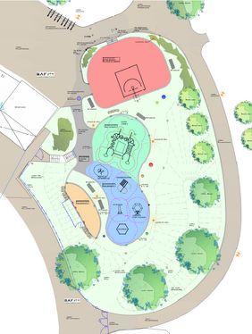 Plan für den neuen Freizeitparcours Im Hülschenbrauck