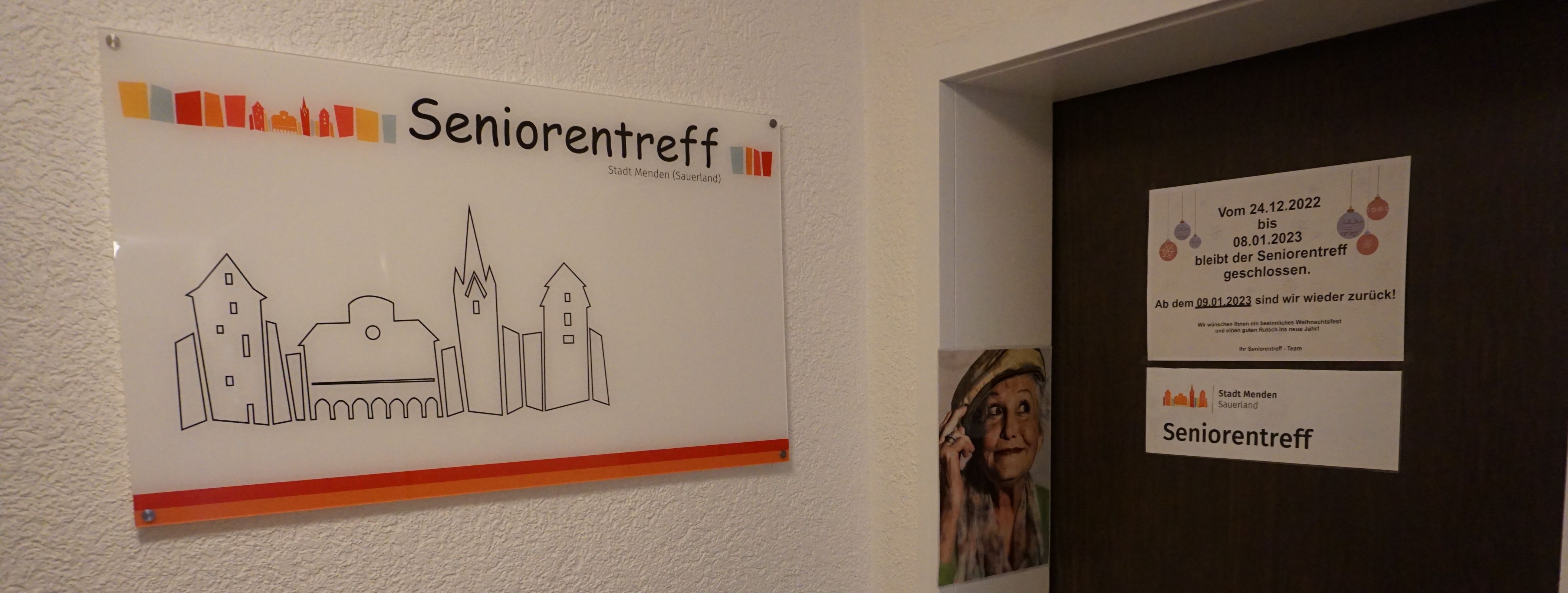 Eingang zum Seniorentreff an der Kolpingstraße