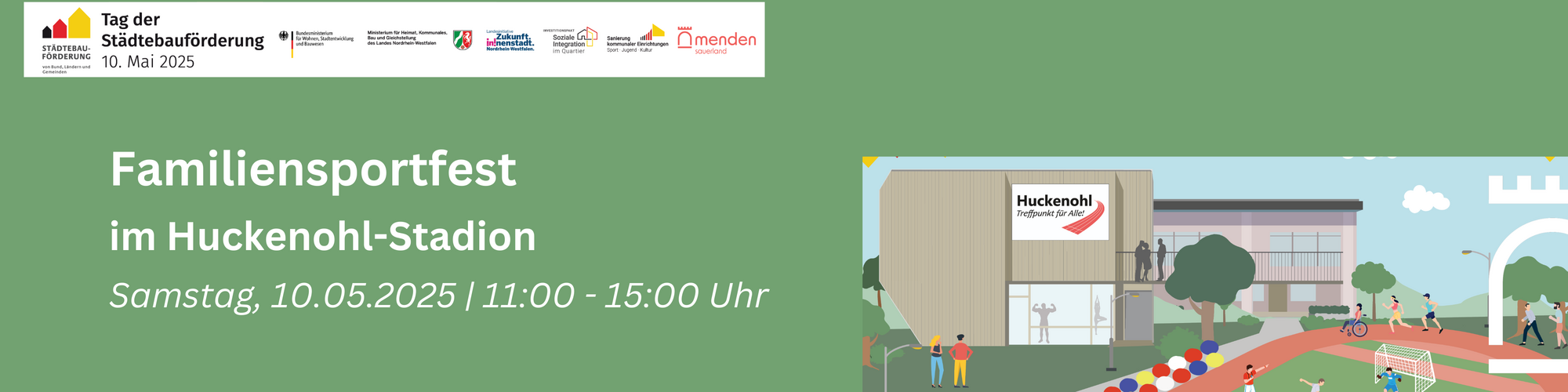 Familiensportfest im Huckenohl-Stadion, Samstag, 10.05.2025, 11 bis 15 Uhr