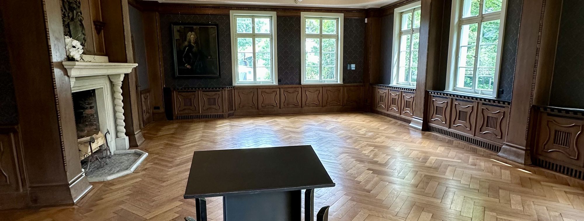 Kaminsaal im Herrenhaus von Gut Rödinghausen