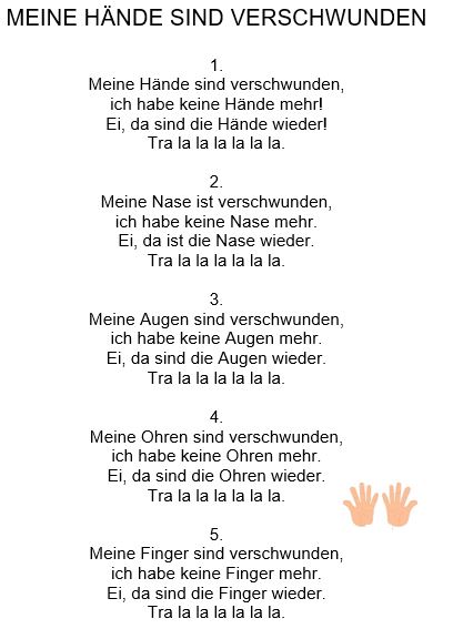 Die Korperteile Blues Text