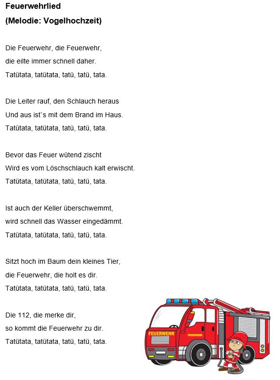 Die Feuerwehr Hat Einen Langen Schlauch Chords – TYAQZG